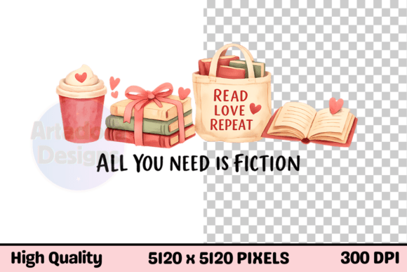 All You Need is Fiction Bookish PNG
