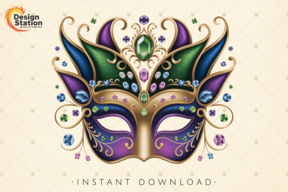 Bring the Festive Spirit to Life with a Mardi Gras Carnival Mask PNG