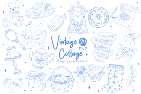 Bringing Timeless Charm to Modern Design with Vintage Cottage Clipart PNG