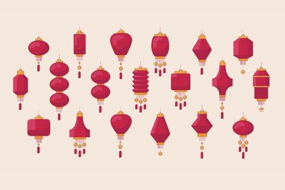 Chinese Lantern Lunar New Year Vectors: Elevating Your Spring Festival Designs
