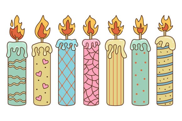 Color Retro Long Candle Set Design Guide