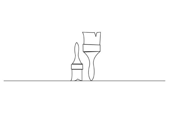 Continuous Line Design of Paintbrush