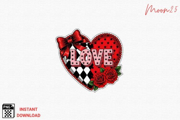 Creating Bold Romance: The Art and Utility of Love Heart Bow Roses PNG Designs