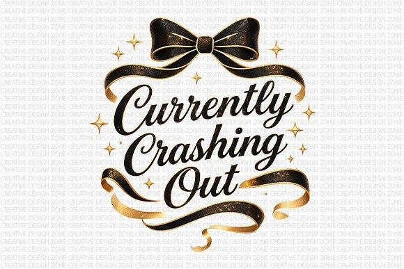Currently Crashing Out PNG Design