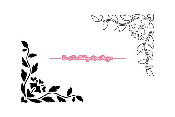 Elegant Retro Corner Ornament Design