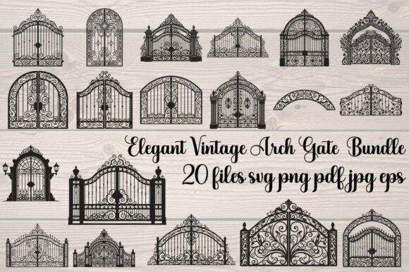 Elevate Your Designs with the Elegant Vintage Arch Gate Bundle