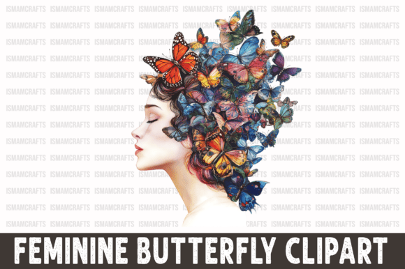 Elevating Creative Projects with Feminine Butterfly Clipart PNG