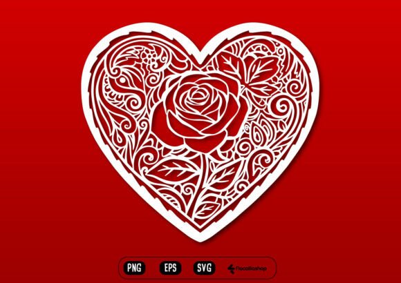 Elevating Creative Projects with the Romantic Rose Heart SVG Set