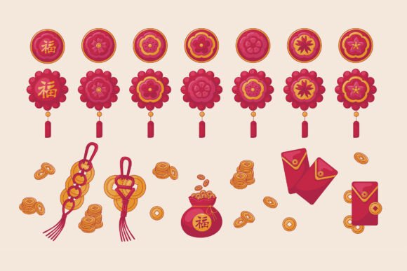 Fu Blessings Lunar New Year Graphics