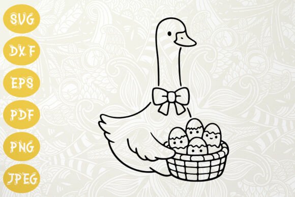 Goose Holding Basket SVG Easter Design: A Strategic Asset for Seasonal Creativity
