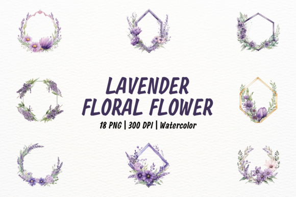 Lavender and Chamomile Watercolor Frame: Elevating Design with Botanical Elegance
