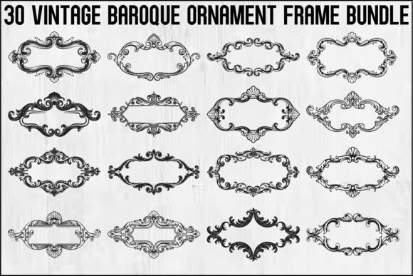 Mastering the Aesthetic: The Vintage Baroque Ornament Frame Bundle for Modern Design