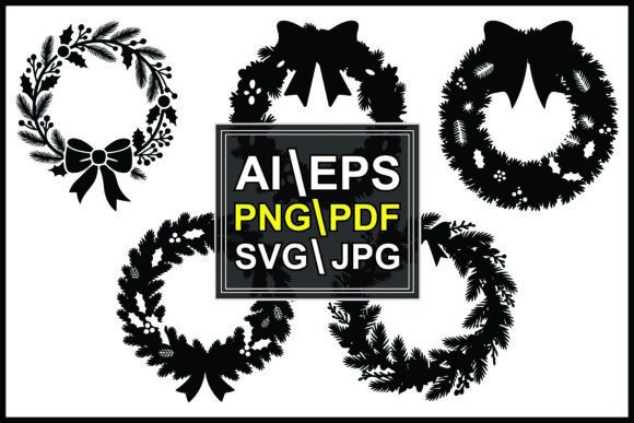 Mastering the Art of Silhouette Wreaths with Bows and Greenery for Holiday Decor