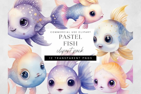 Pastel Fish Clipart PNG Cute Ocean: A Designer's Guide