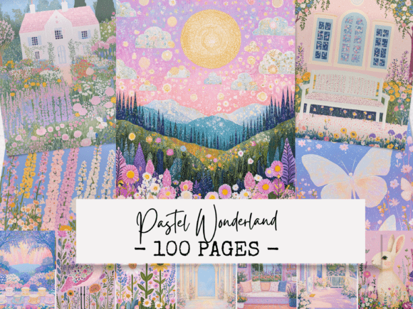 Pastel Wonderland Junk Journal Papers