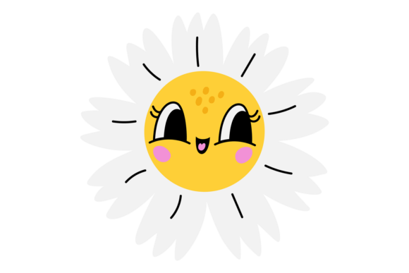 Smiling Cartoon Daisy Flower in Comic Style: A Strategic Visual Asset