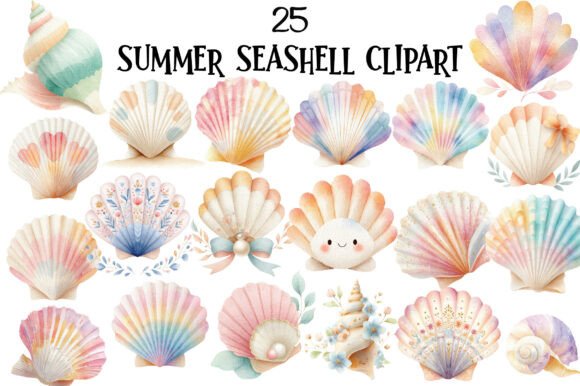 Summer Seashell Clipart PNG for Creative Projects
