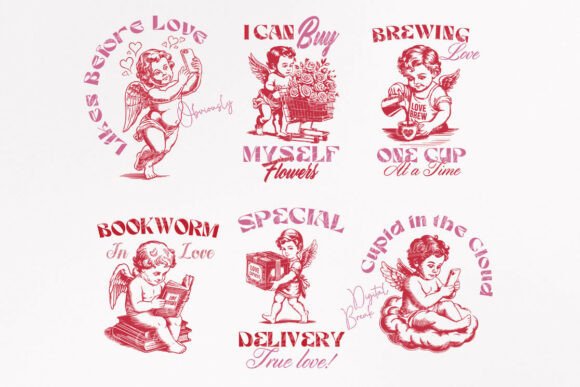Vintage Cupid Romantic PNG: A Coquette Collection