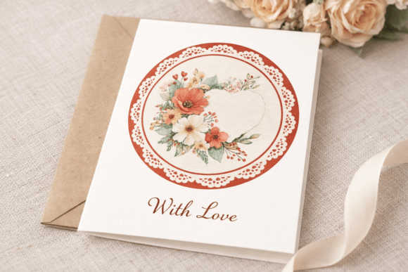 Vintage Floral Lace Circle Labels: A Design Evaluation