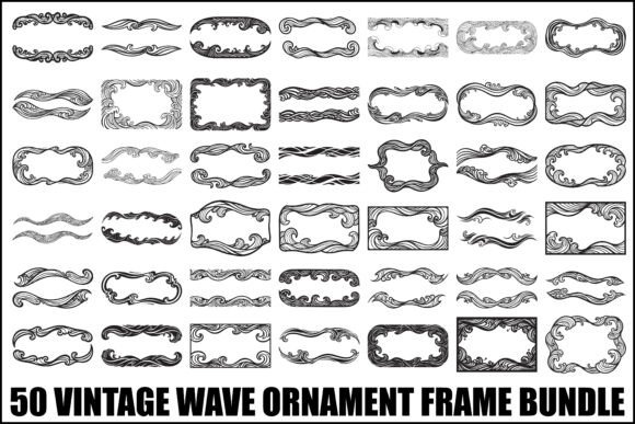 Vintage Wave Ornament Frame Bundle Evaluation