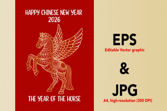 Year of the Horse - Elegant Gold Vector: A Guide to Premium Lunar New Year Design